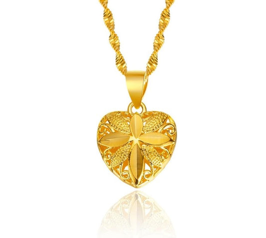 Gold Aura Heart Necklace