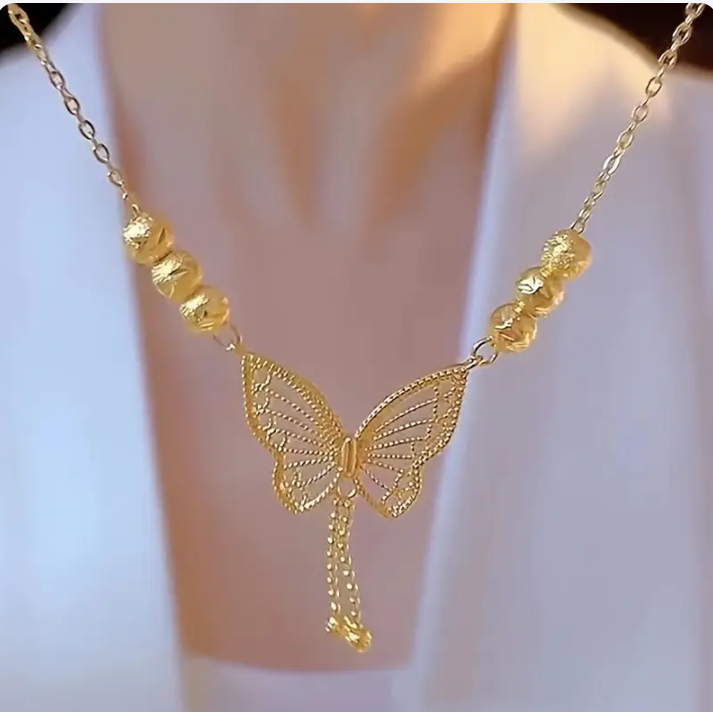 Delicate Wings Gold plated Butterfly Necklace