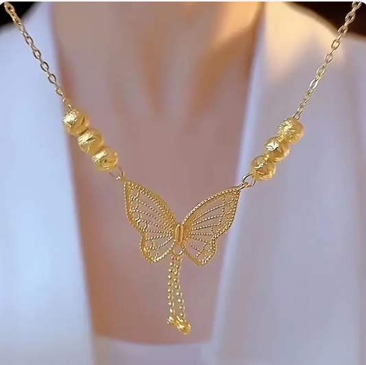 Delicate Wings Gold plated Butterfly Necklace